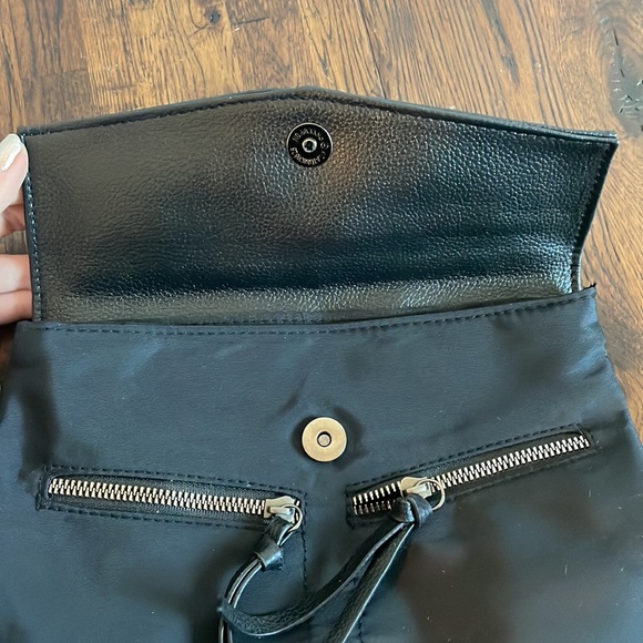 Botkier New York Mini Trigger Black Backpack with silver zipper detailing, vegan - Picture 7 of 16